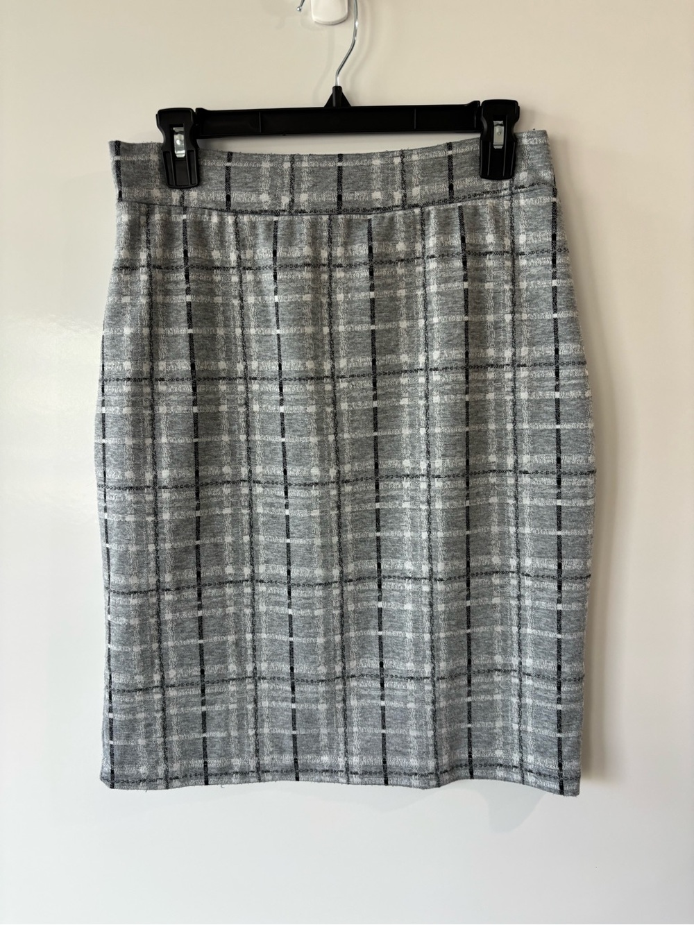 Renee C. Gray Plaid Pencil Skirt
